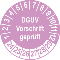 P0134 Prüfplakette geprüft nach DGUV Vorschrift 