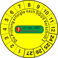 P0138 Prüfplakette Geprüft nach DGUV Vorschrift 3 Logo 
